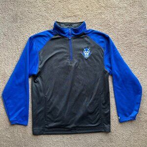 Central Connecticut State University Sweater Mens Medium CCSU Blue Devil 1/4 Zip